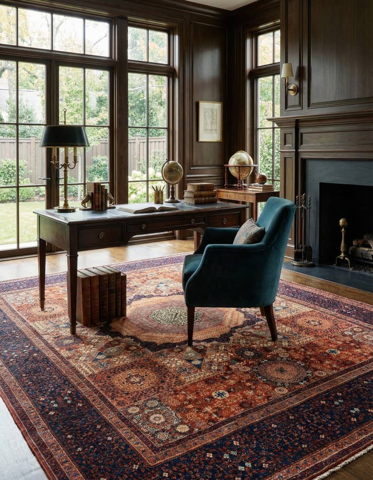 Detail image of 7' 10 x 9' 7 Mamluk Wool Rug