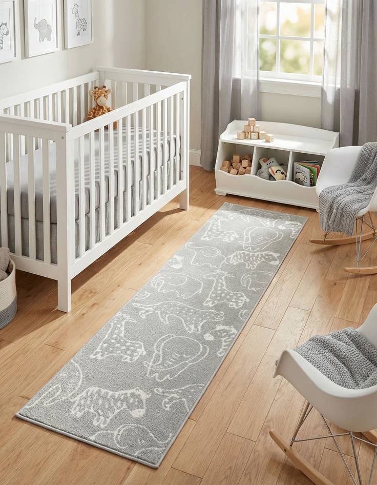 Detail image of 2' x 8' Whimsy Kids Runner Rug