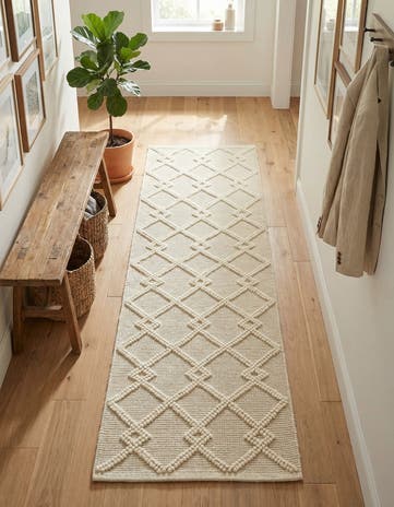 Vanilla Bean Hand Knotted Jill Zarin Dorset Runner Rug