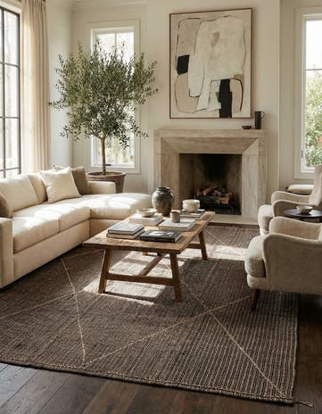 9' 9 x 14' 8 Hand Knotted Moroccan Wool Rug