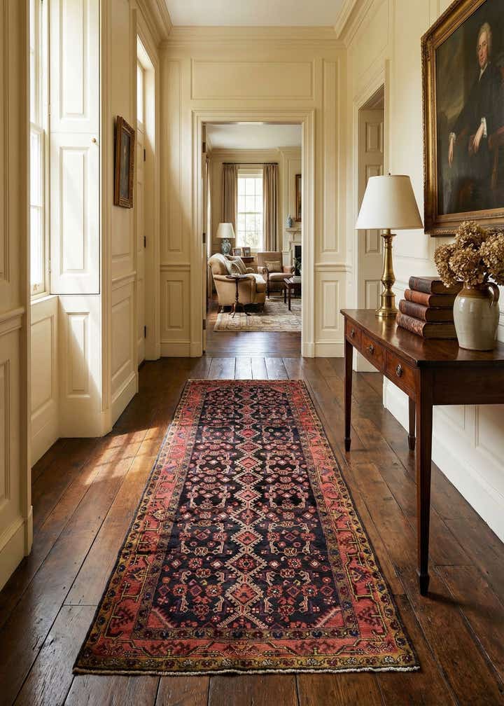 3' 6 x 10' 4 Hand Knotted Malayer Persian Wool Runner Rug