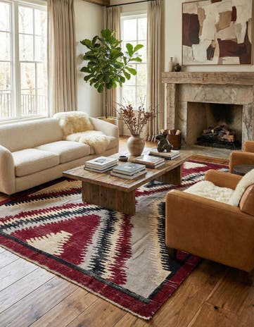 8' x 10' 5 Hand Knotted Darya Wool Rug