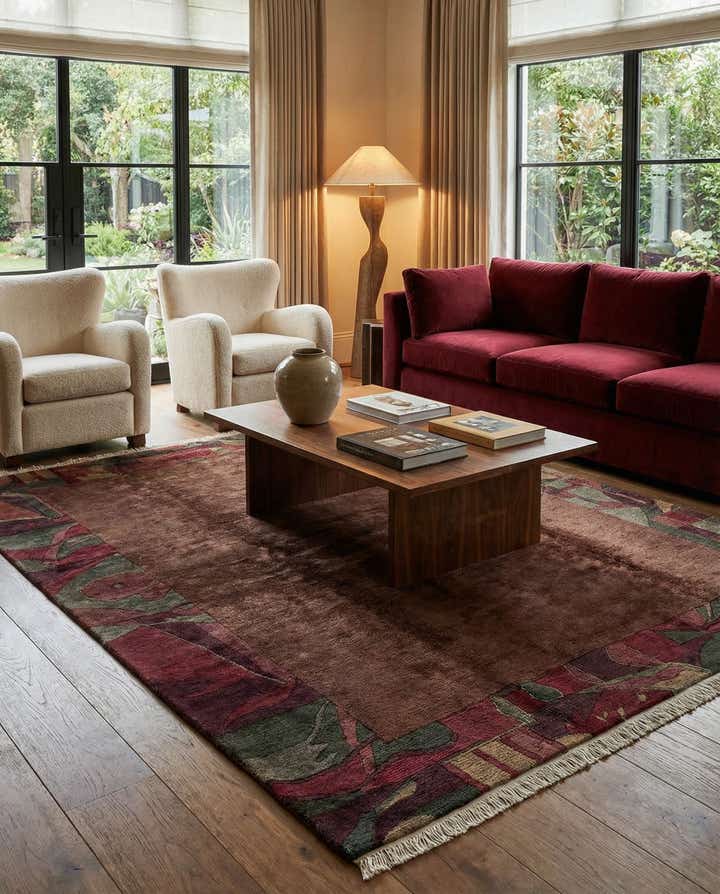 6' 11 x 8' 5 Hand Knotted Tibet Wool Rug