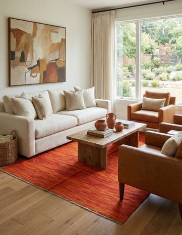 5' 5 x 8' 1 Hand Woven Kilim Modern Wool Rug