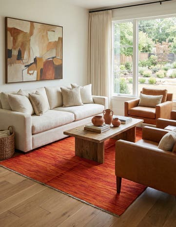 5' 5 x 8' 1 Hand Woven Kilim Modern Wool Rug