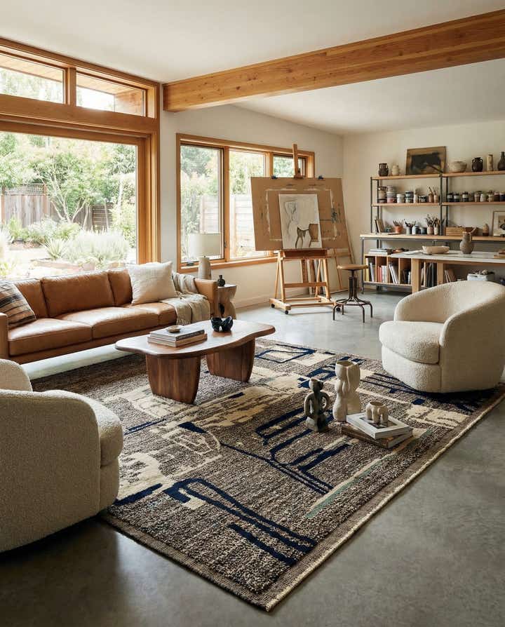 8' 3 x 10' 1 Hand Knotted Beni Marok Rug