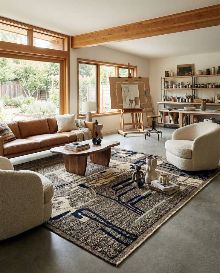 Detail image of 8' 3 x 10' 1 Hand Knotted Beni Marok Rug