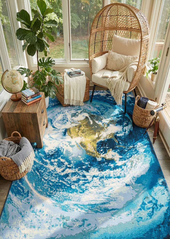 9' x 12' Easy-Clean Modern Indoor / Outdoor Rug