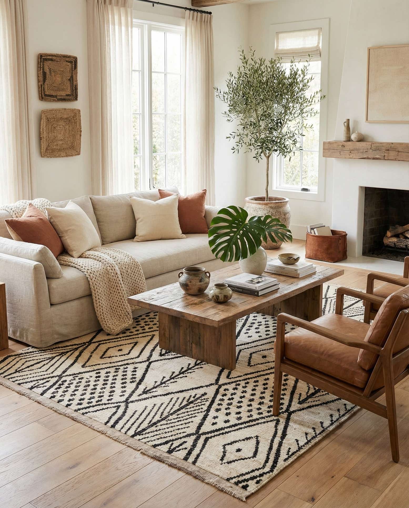 5' 11 x 7' 11 Hand Knotted Moroccan Wool Rug