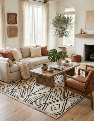 5' 11 x 7' 11 Hand Knotted Moroccan Wool Rug