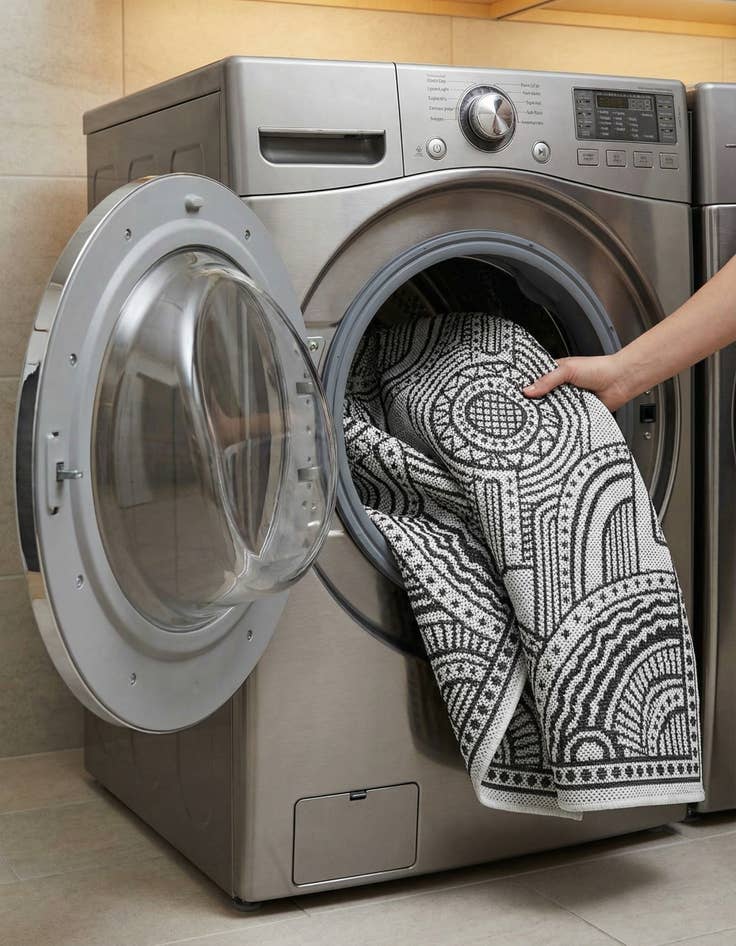 Detail image of 2' x 3' 1  Washable Traditional Indoor / Outdoor Rug