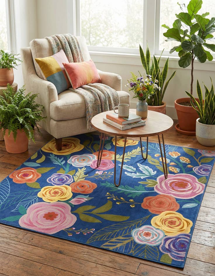 Detail image of 4' x 4' Blossom Square Rug