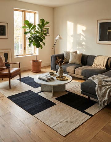 6' x 7' 7 Hand Woven Kilim Modern Wool Rug