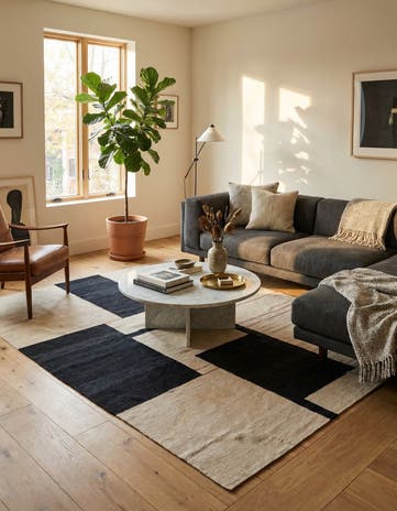 6' x 7' 7 Hand Woven Kilim Modern Wool Rug