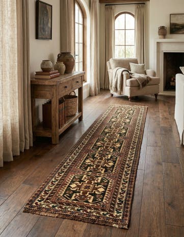 3' x 11' 8 Hand Knotted Kazak Wool Runner Rug