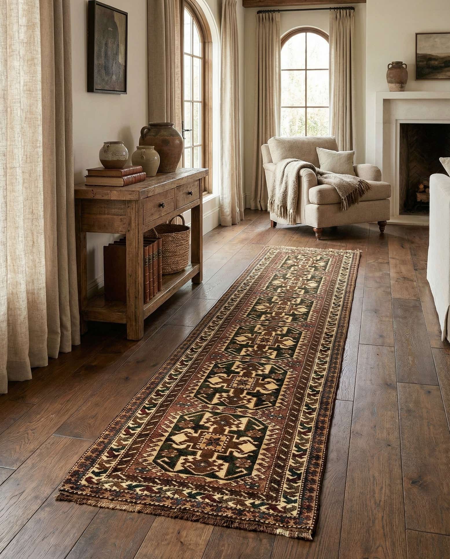 3' x 11' 8 Hand Knotted Kazak Wool Runner Rug