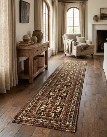 3' x 11' 8 Hand Knotted Kazak Wool Runner Rug