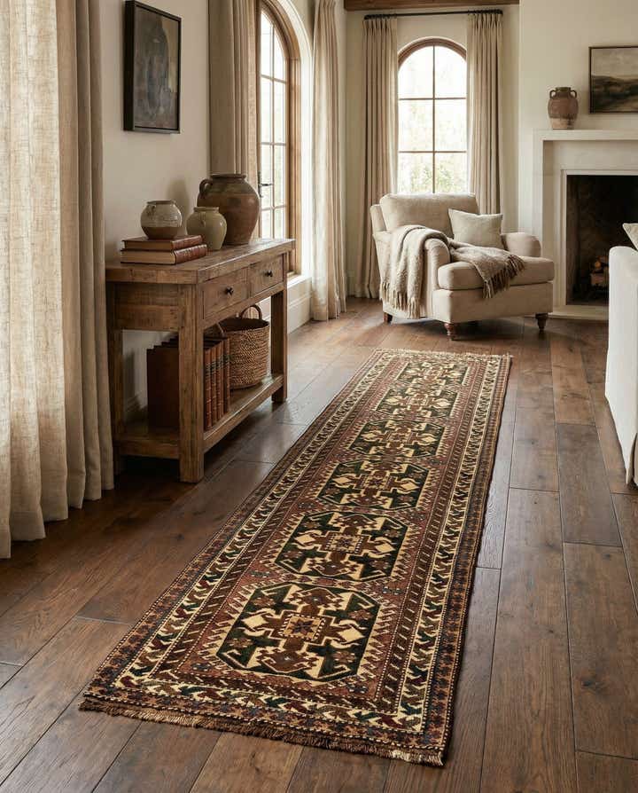 3' x 11' 8 Hand Knotted Kazak Wool Runner Rug