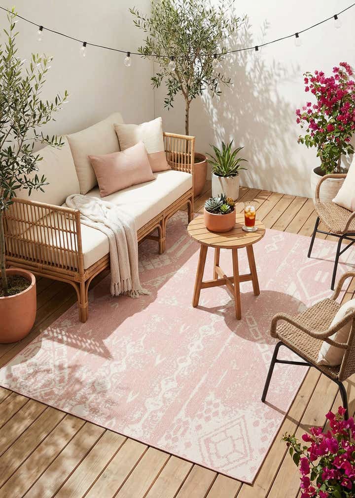 7' x 10' Easy-Clean Bohemian Indoor / Outdoor Rug