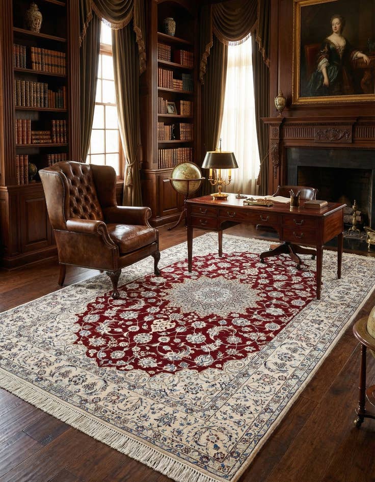 Detail image of 5' x 7' 5  Hand Knotted Nain Rug