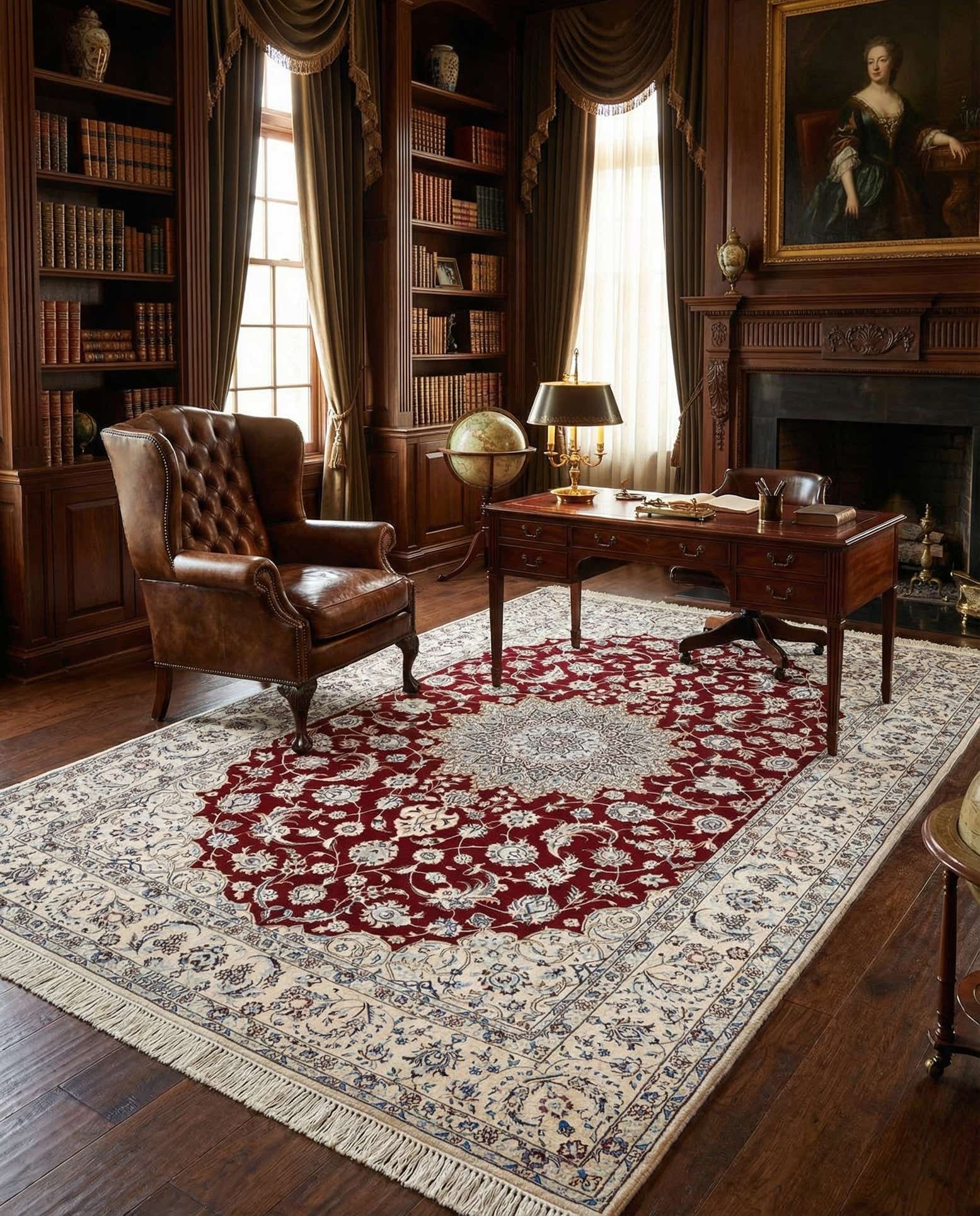 5' x 7' 5 Hand Knotted Nain Rug