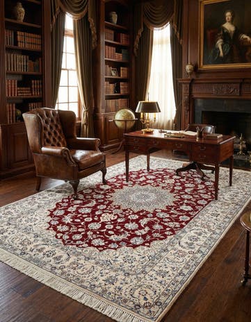 5' x 7' 5 Hand Knotted Nain Rug