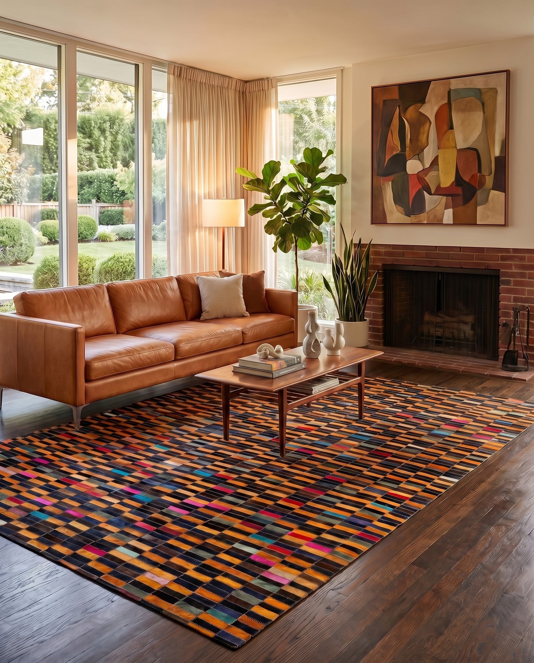 5' 1 x 7' 11 Cowhide - Patchwork Rug
