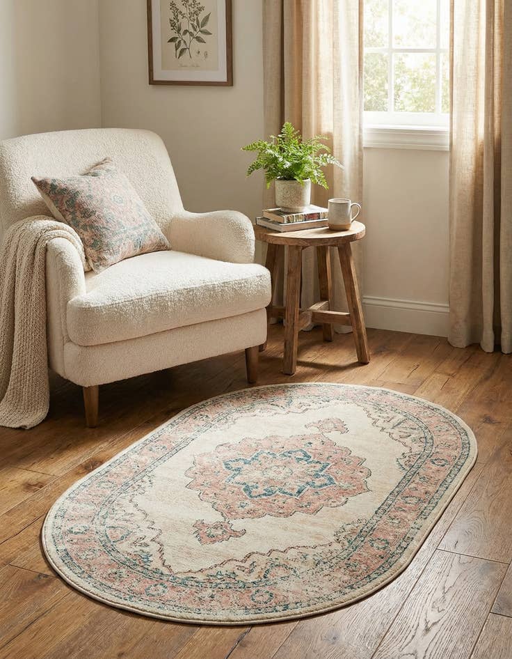 Detail image of 2' x 3' Madeline Vintage Oval Rug