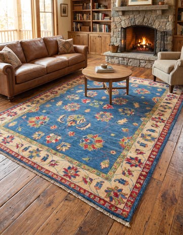 5' 1 x 6' 6 Hand Knotted Kazak Rug