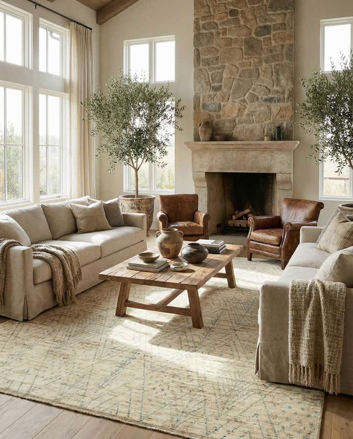 13' 7 x 16' Hand Knotted Moroccan Wool Rug