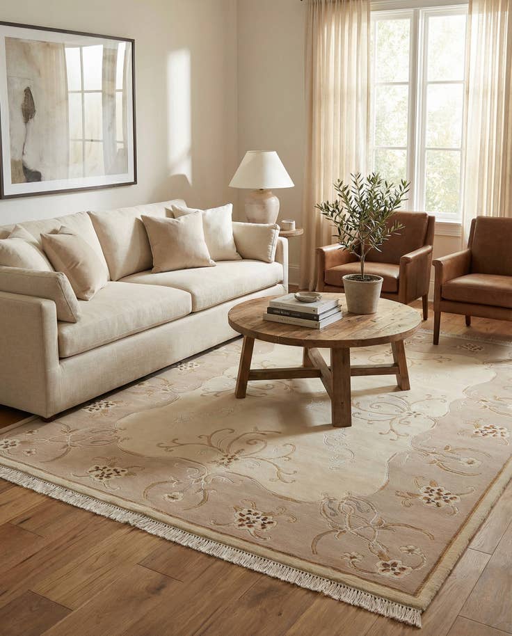 Detail image of 5' 1 x 6' 5 Hand Knotted Darya Wool Rug