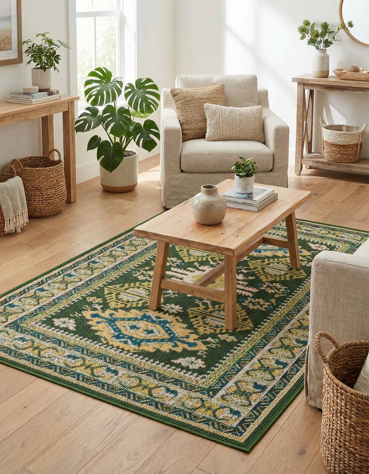 Detail image of 4' x 6'  Washable Baja Indoor / Outdoor Rug