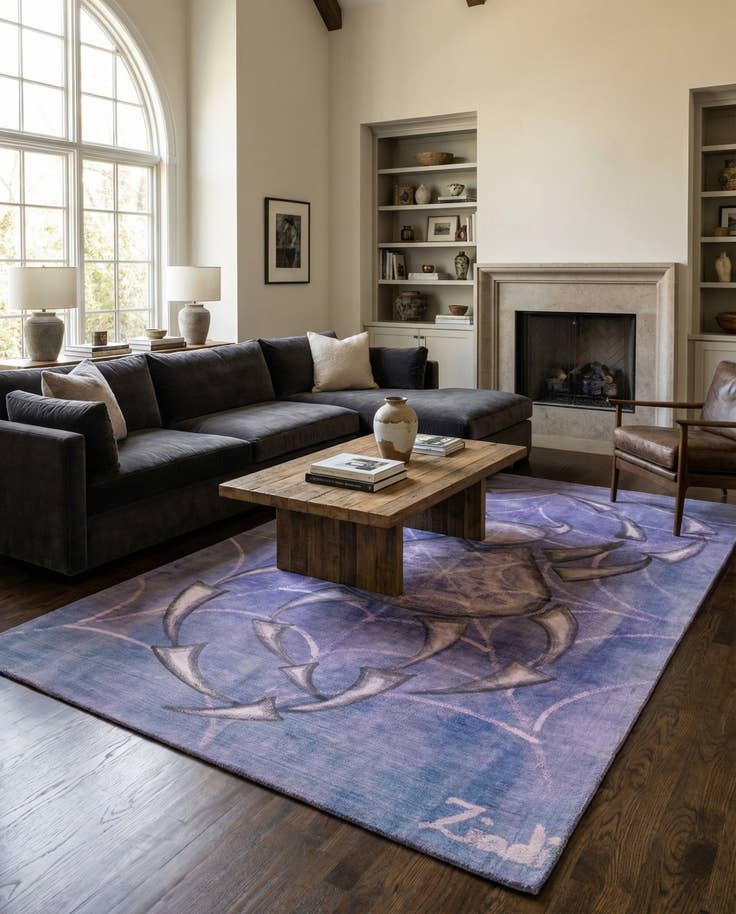 Detail image of 5' 8 x 10' Hand Knotted Ultra Vintage Persian Wool Rug