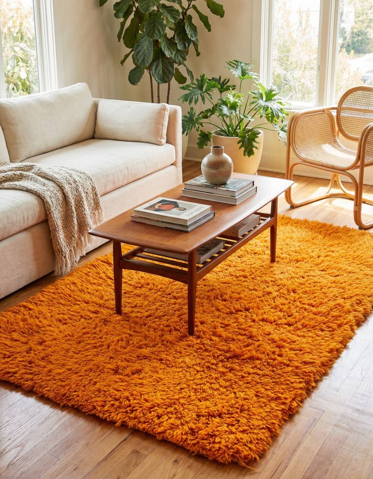 Detail image of 3' 6 x 6'  Hand Knotted Moroccan Wool Rug