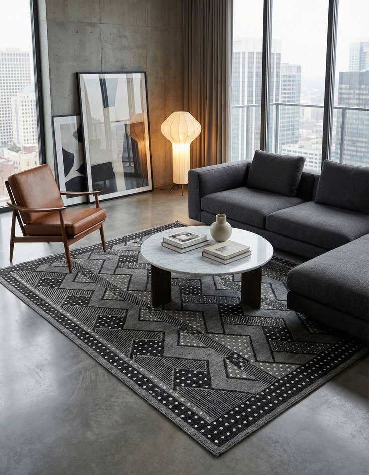 Detail image of 5' 7 x 7' 7  Hand Knotted Darya Wool Rug