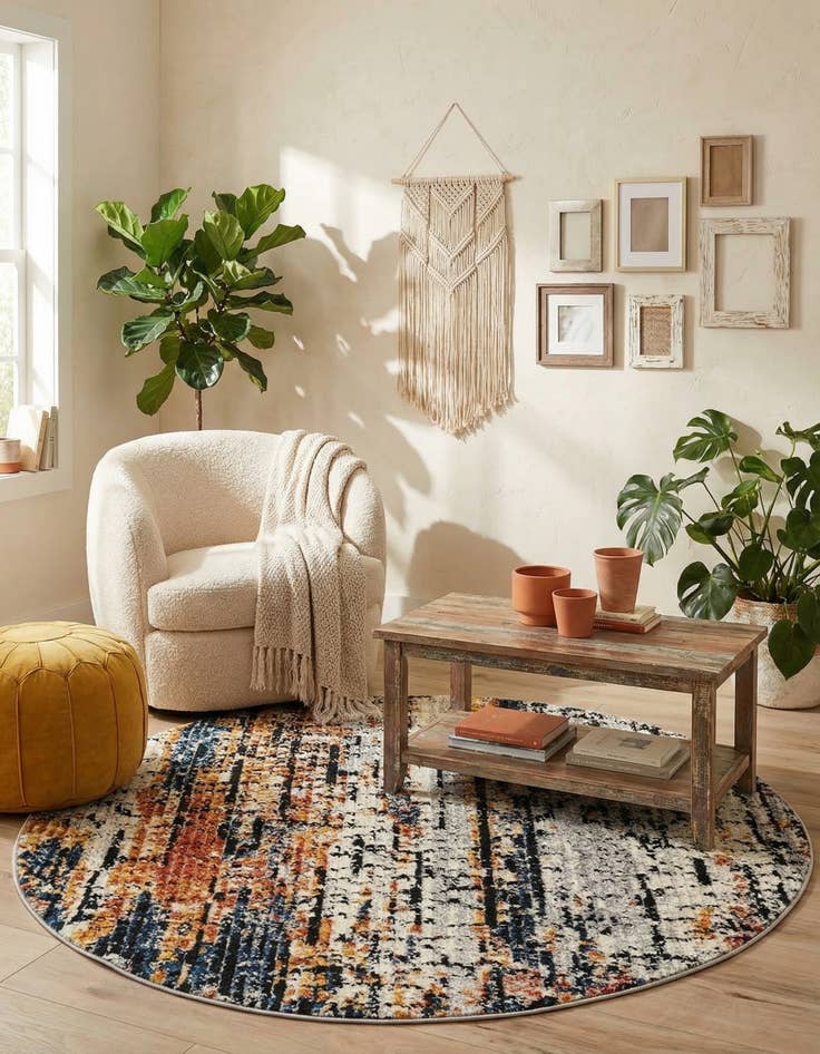 Detail image of 5' x 5' Tucson Round Rug