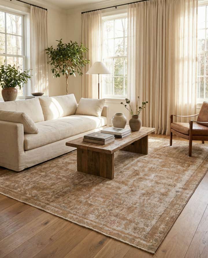7' 3 x 9' 8 Hand Knotted Ultra Vintage Persian Wool Rug