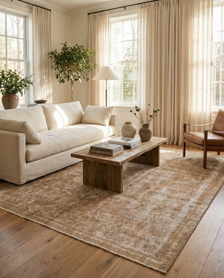 Detail image of 7' 3 x 9' 8 Hand Knotted Ultra Vintage Persian Wool Rug