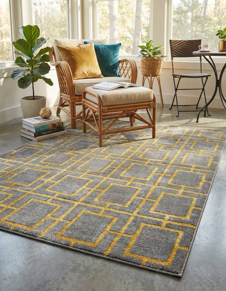 Detail image of 5' 3 x 8' Marilyn Monroe™ Glam Deco Rug