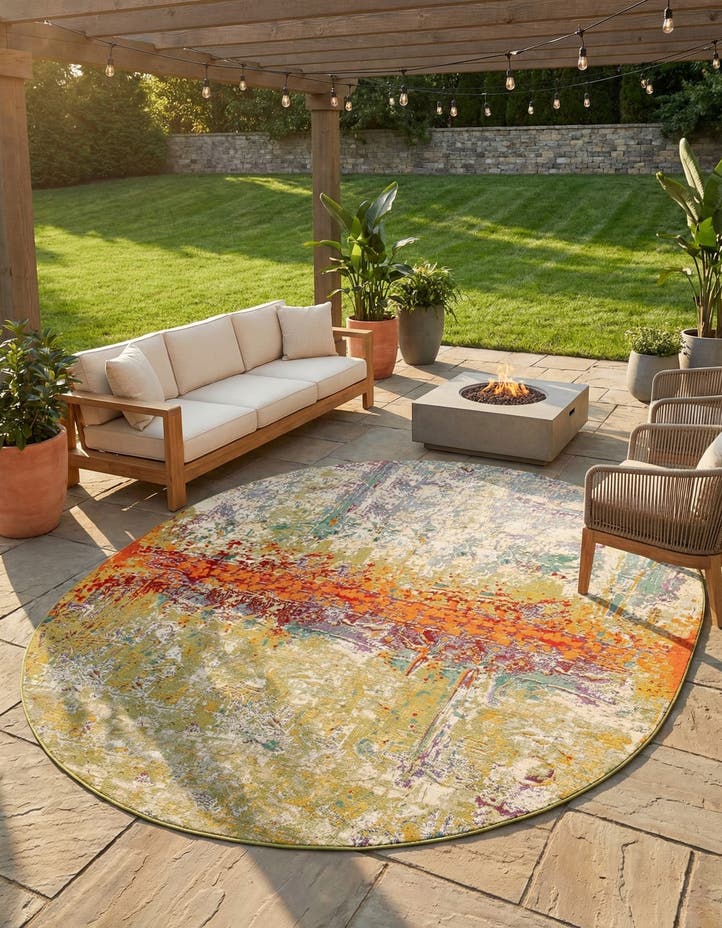 8' x 10' Easy-Clean Modern Indoor / Outdoor...