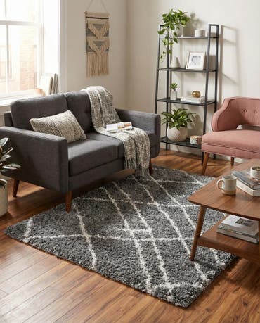  4' x 4' Soft Touch Shag Square Rug