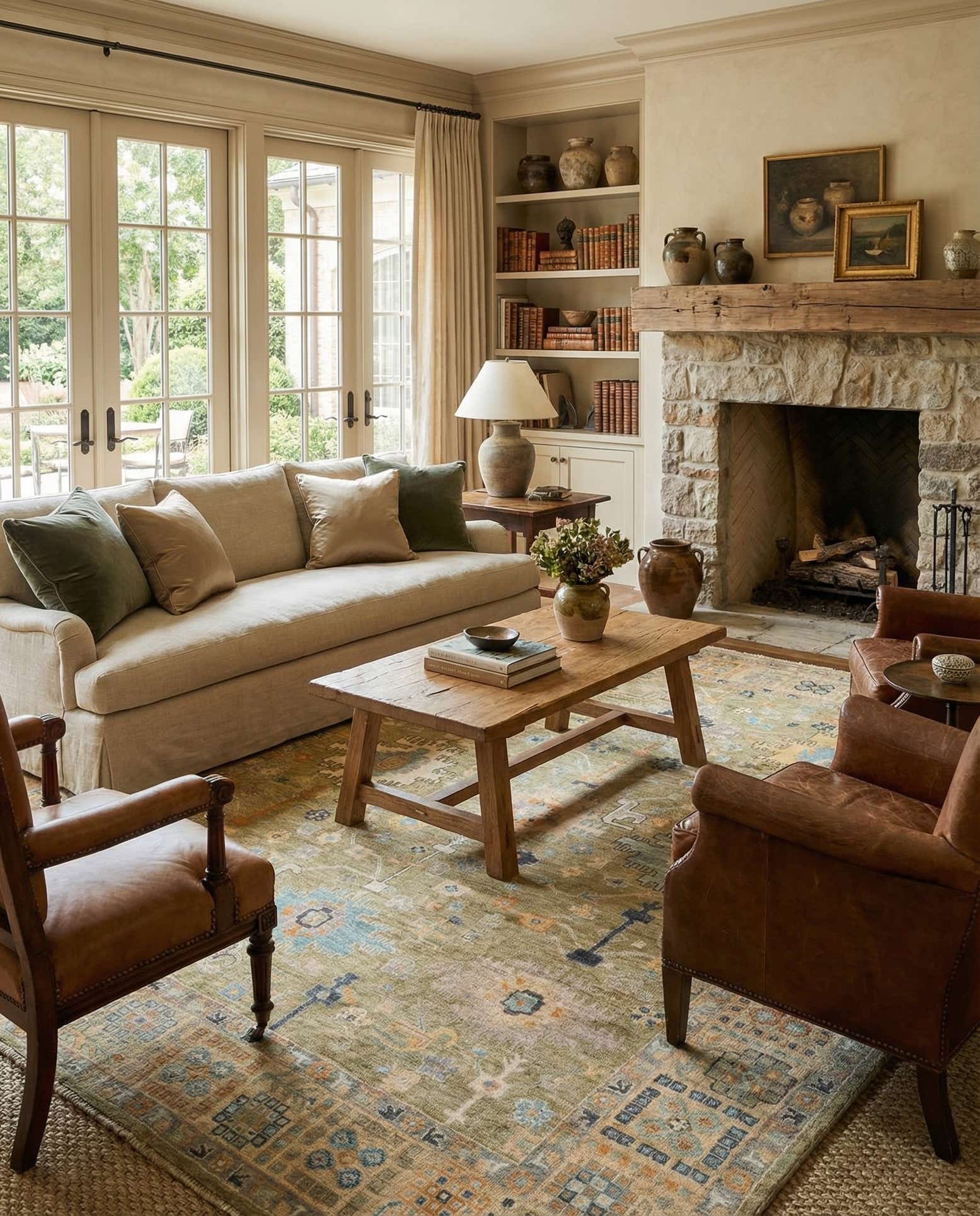 7' 10 x 10' 1 Hand Knotted Oushak Rug