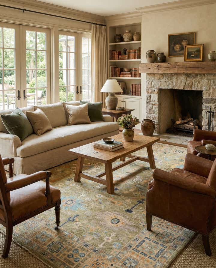 7' 10 x 10' 1 Hand Knotted Oushak Rug