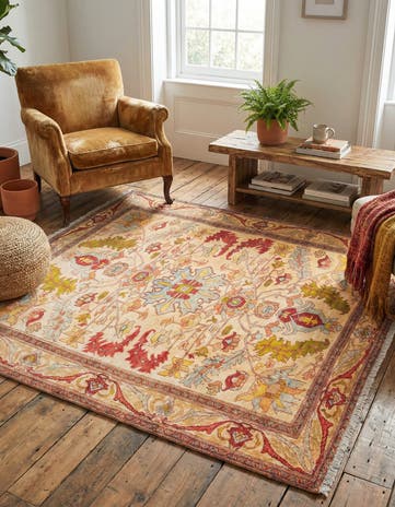 Beige Boutique Square Rug