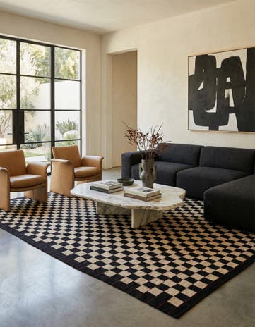 6' 7 x 9' 7 Hand Woven Kilim Modern Wool Rug