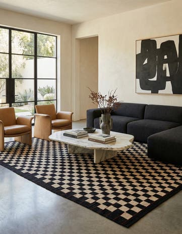6' 7 x 9' 7 Hand Woven Kilim Modern Wool Rug