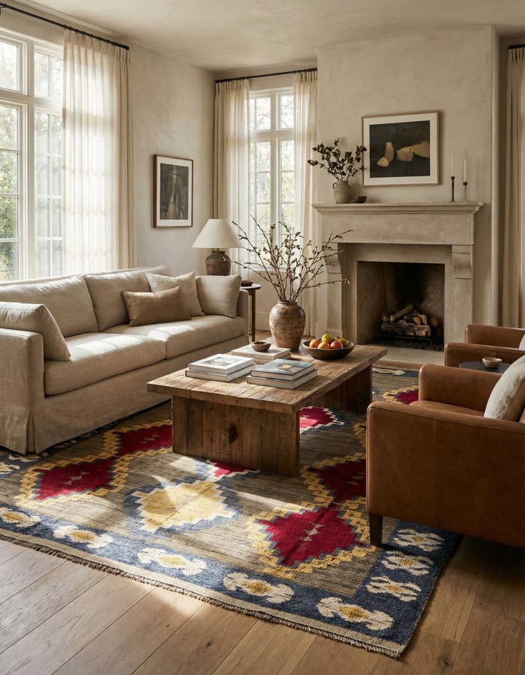 Detail image of 8' 4 x 10' 2  Hand Knotted Darya Wool Rug