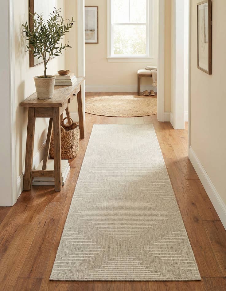 Detail image of  2' 7 x 12'  Washable Modern Indoor / Outdoor Runner Rug