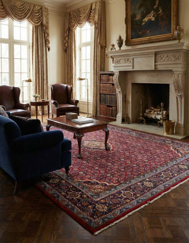 Detail image of  9' 11 x 13' 4 Sarough Wool Rug