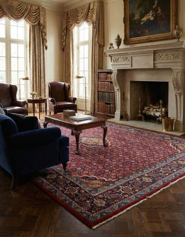 9' 11 x 13' 4 Sarough Wool Rug
